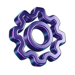 Metallic 3D icon 3